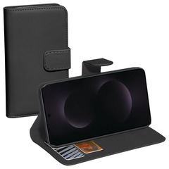 PEDEA Book Cover Classic für Samsung Galaxy S25 Edge, schwarz