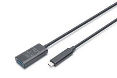 DIGITUS Aktives USB 3.2 Gen2 10G Verläng. USB-C - USB-A, 5m