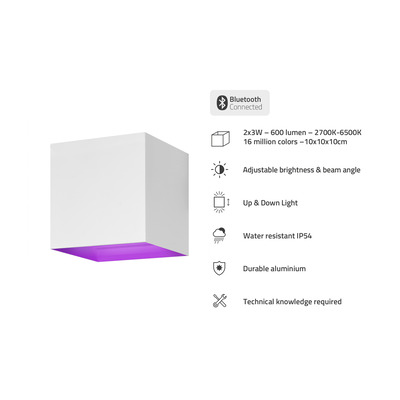 Hombli smarte Außenwandleuchte, weiß