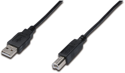ASSMANN USB 2.0 Kabel Typ A-B  0.5m USB 2.0 konform sw.