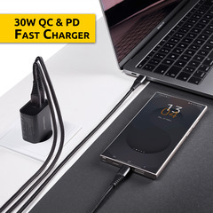 Intenso W30AC Netzteil schwarz 1xUSB A 1xUSB C