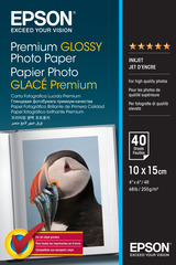 Epson Fotopapier Premium glänzend C13S042153 (10x15cm-40 Bl)