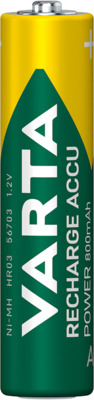 VARTA Recharge Accu Power, Akku vorgeladen, AAA 800mAh, 4Stk