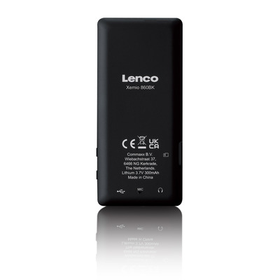 LENCO Xemio-860 MP4-Player mit Display Akku BT 8GB schwarz