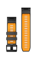 Garmin Ersatzarmband QuickFit 26mm Silikon Graphit/Orange