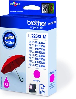 Brother Tintenpatrone LC-225XLM Magenta (ca. 1200 Seiten)