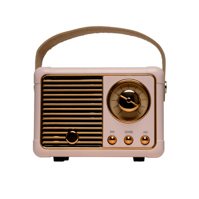 Denver Retro BT-Lautsprecher BTP-203 Rosa Gold, Bluetooth, Lautsprecher, USB, AUX In