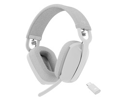 Logitech Zone Vibe Wireless Headset für Teams, USB-A/C, weiß