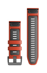 Garmin Ersatzarmband QuickFit 26mm Silikon Flammenrot/Graphit