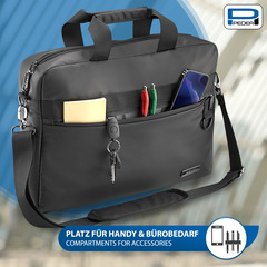 PEDEA NB-Tasche "Clutch" 17,3" (43,9cm) -schwarz