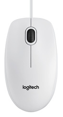 Logitech B100 optische USB-Maus, weiß