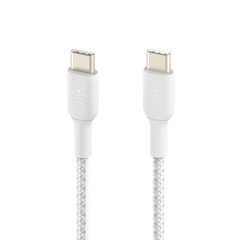 Belkin geflochtenes USB-C / USB-C-Kabel 0,15m, weiss