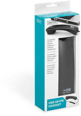 DIGITUS USB Telefonhörer inkl. 1.80-1.90m Kabel