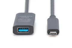 DIGITUS Aktives USB 3.2 Gen2 10G Verläng. USB-C - USB-A, 5m
