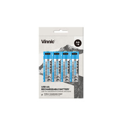 Vinnic Rechargeable Akku AA USB Type-C, 4pcs