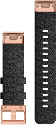 Garmin Ersatzarmband QuickFit 20mm Nylon Schwarz/Rosegold