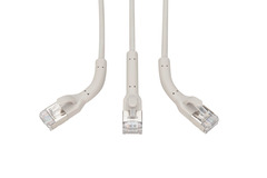 DIGITUS CAT 6A F-FTP abw. Patchkabel, CU, 3 m,  grau, 10 St.