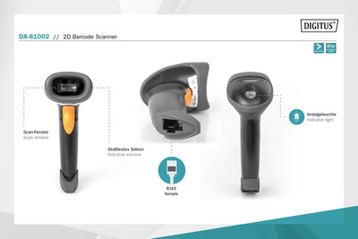 DIGITUS 2D Barcode Handscanner, QR-Code kompatibel