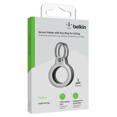 Belkin 2er-Pack Secure Holder für Apple AirTag, schwarz & weiß