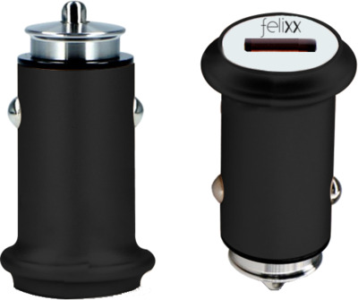 felixx Alu Kfz-Schnellladegerät mit Quick Charge 3.0 USB Typ C