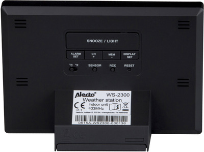 ALECTO WS-2300 Wetterstation mit Außensensor, schwarz
