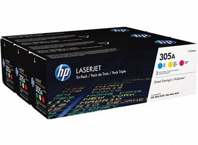 HP Toner 305A CF370AM Rainbowkit (C/M/Y) (je ca. 2.600 Seiten)