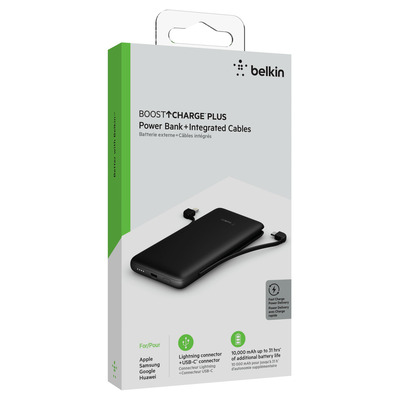Belkin BOOST?CHARGE™ Powerbank,10.000 mAh 18W, mit Kabeln blk