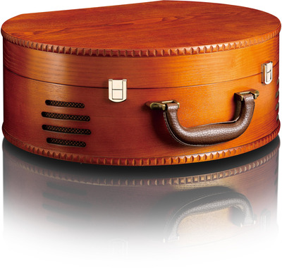 LENCO TT-34 Koffer-Plattenspieler im Holzgehäuse mit USB