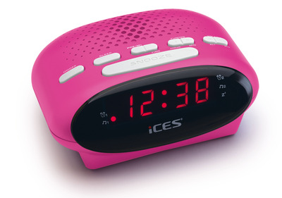 LENCO ICR-210 FM-Uhrenradio & Radiowecker, pink