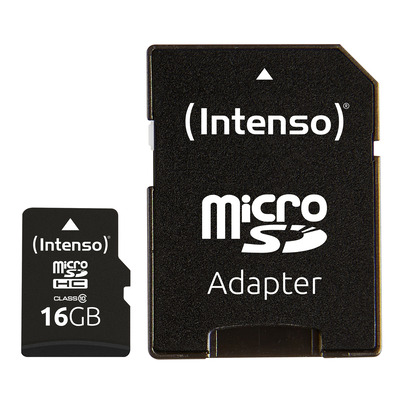Intenso 16GB microSDHC Class 10 + SD-Adapter