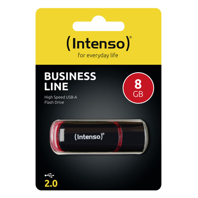 Intenso Speicherstick USB 2.0 Business Line 8GB Schwarz/Rot