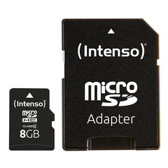 Intenso 8GB microSDHC Class 4 + SD-Adapter