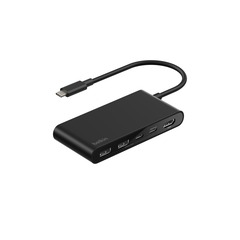 Belkin Connect 5-in-1 USB-C Hub mit Dual USB-C Ports, schwarz