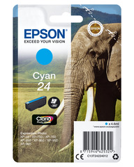 Epson Tintenpatrone 24 T2422 Cyan (4,6 ml)