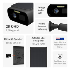 Hombli smarte solar Kamera, schwarz