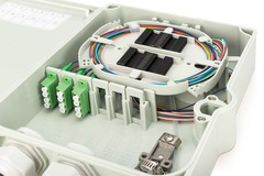 DIGITUS FTTH/FTTB-Anschlussgehäuse, bestückt, OS2, 12 Fasern