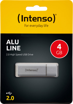 Intenso Speicherstick USB 2.0 Alu Line 4GB Silber
