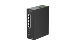 D-Link DIS-100G-06P 6-Port GB Industrial Unmanag.PoE+ Switch