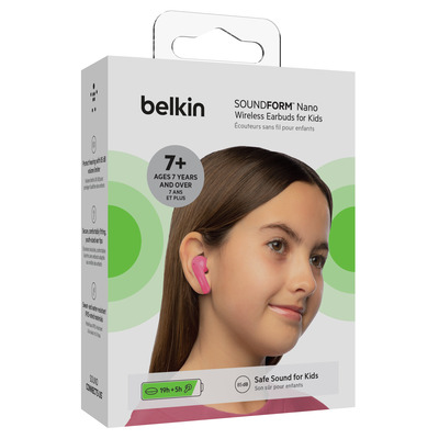 Belkin SOUNDFORM NANO Pink, Bluetooth, Kopfhörer, 5Stunde(n) Akkulaufzeit, Micro-USB