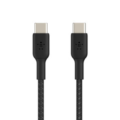 Belkin geflochtenes USB-C / USB-C-Kabel 0,15m, schwarz