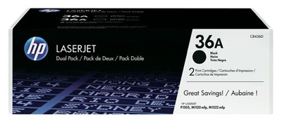 HP Toner Doppelpack CB436AD Schwarz (ca. 2x 2.000 Seiten)