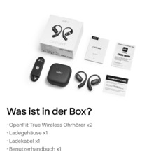 Shokz OpenFit Schwarz, Bluetooth, Kopfhörer, 7Stunde(n) Akkulaufzeit