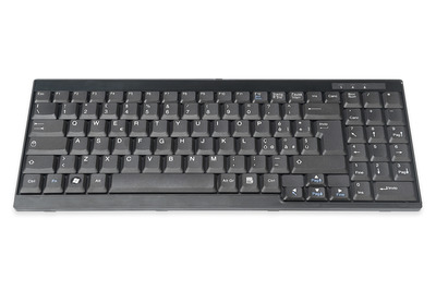 DIGITUS Tastatur für TFT-Konsolen schwarz, Kabel,italienisch