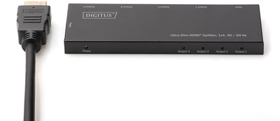 DIGITUS Ultra Slim HDMI Splitter 1x4 4K/60Hz Micro USB Power