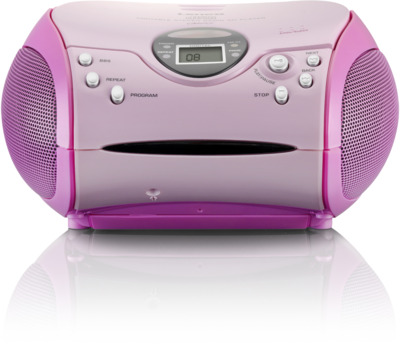 LENCO SCD-24 Stereo UKW-Radio mit CD-Player, rosa/pink