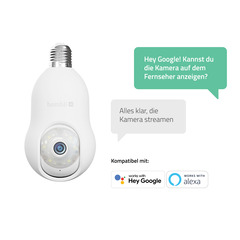 Hombli smarte outdoor Kamera, Bulb Cam 4K, weiß