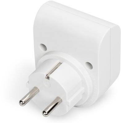 DIGITUS Überspannungsschutzadapter LED weiß