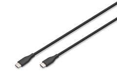 DIGITUS USB-C Silikon Anschlusskabel, 0,5m, schwarz