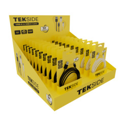 Cellularline TEKSIDE Kit, USB Typ-A/ Typ-C Cable + Display