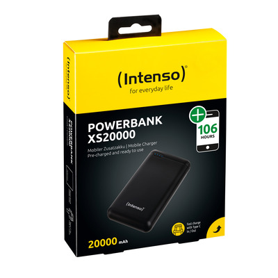 Intenso Powerbank XS20000 20000 mAh Type C Schwarz